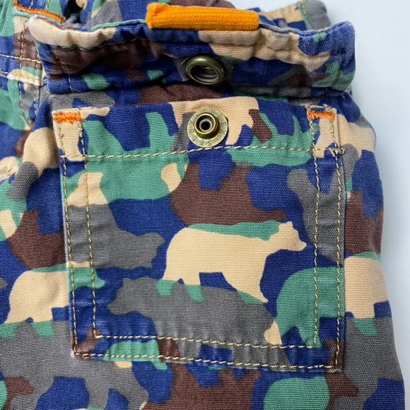 Vintage Baby Gap Bear Print Camo Style Cargo Pants Fully Lined Size 12-18 Months - Picture 7 of 13